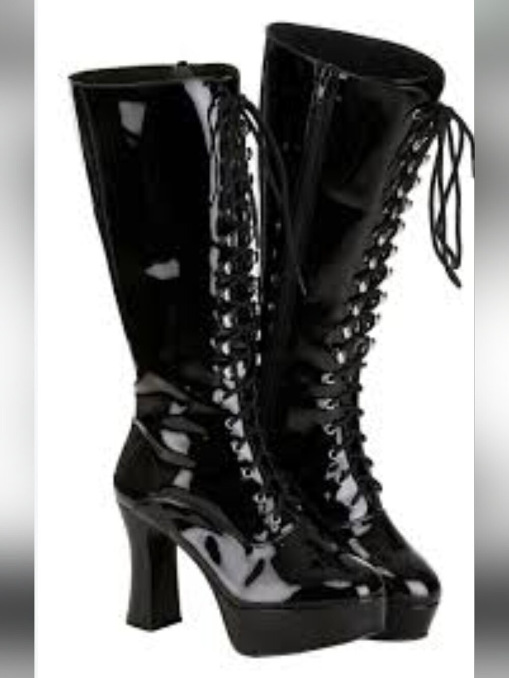 Electra-2020 Knee Boots With a 5-inch stacked heel and a 1 1/2" Platform Size 7